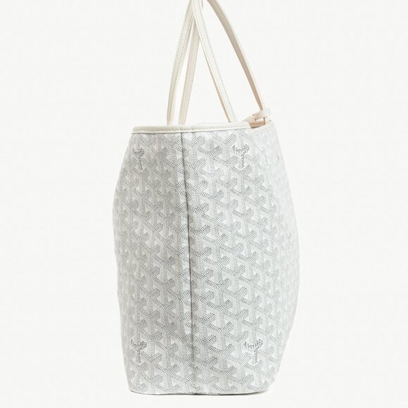 Goyard Saint Louis PM White Goyardine Canvas Tote - Picture 3 of 11